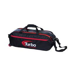 Turbo 3 Ball Pursuit Slim Triple Tote Bowling Bag - Black/Red