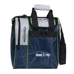 NFL Seattle Seahawks Single Bowling Ball Tote Bag- Navy/Silver