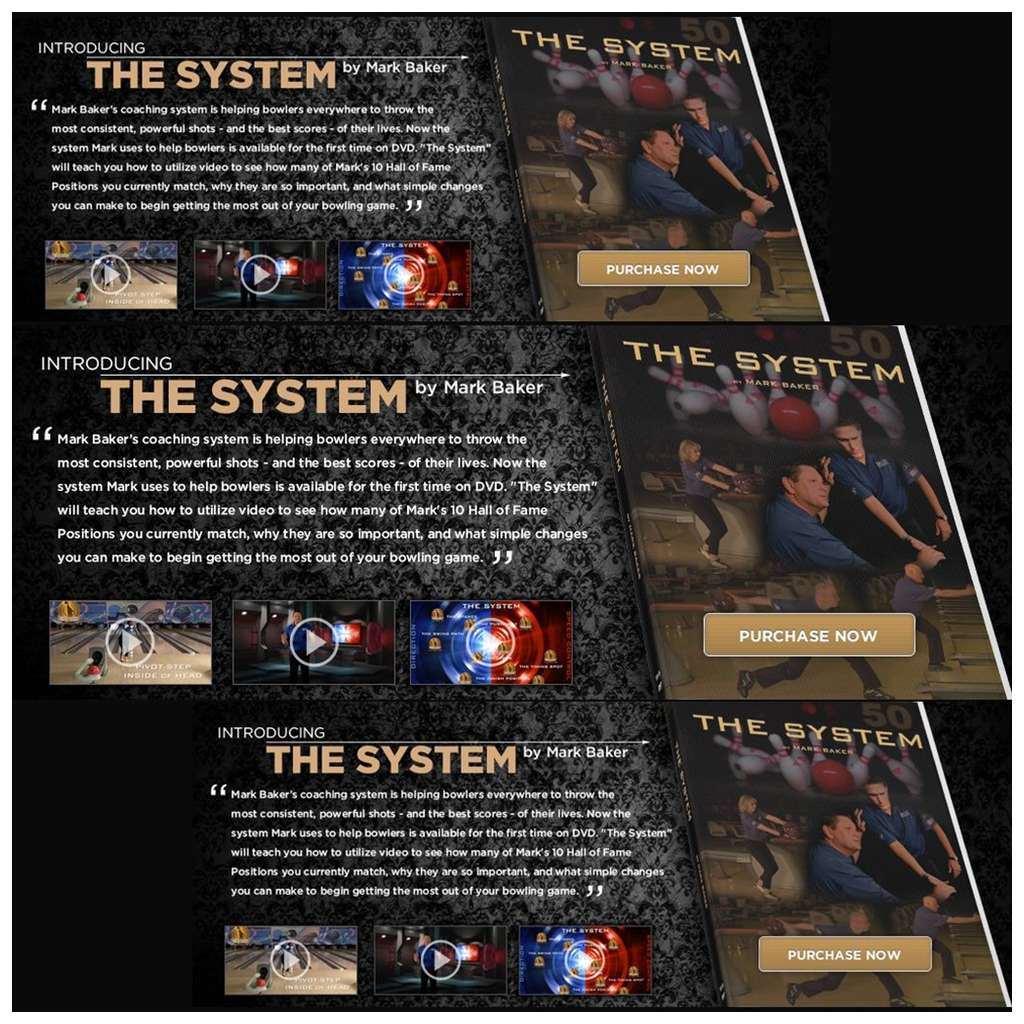 The System Bowling Instructional DVD by Mark Baker