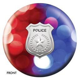 Police Department Red/Blue Lights Bowling Ball