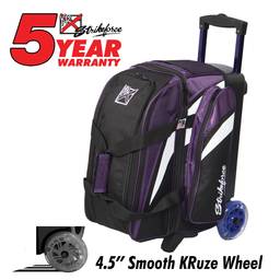 KR Cruiser Smooth Double Roller Bowling Bag- Purple/White/Black