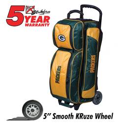 Green Bay Packers 3 Ball Roller Bowling Bag