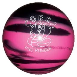 Duckpin Cobra Pro Rubber Bowling Ball 4 3/4"- Pink/Black