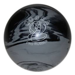 Duckpin Cobra Pro Rubber Bowling Ball 4 7/8"- Grey/Black