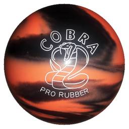 Candlepin Cobra Pro Rubber Bowling Ball 4.5"- Orange/Black