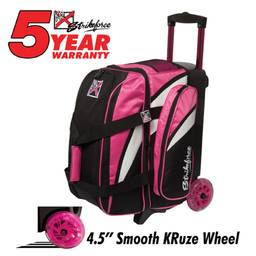 KR Cruiser Smooth Double Roller Bowling Bag- Pink