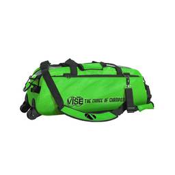 Vise Clear Top 3 Ball Roller Bowling Bag- Green