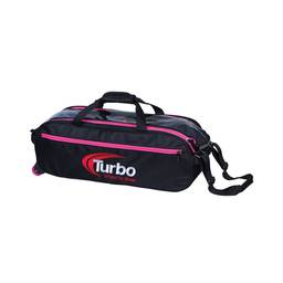 Turbo 3 Ball Pursuit Slim Triple Tote Bowling Bag - Black/Pink