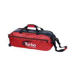 Turbo 3 Ball Pursuit Slim Triple Tote Bowling Bag - Red/Black