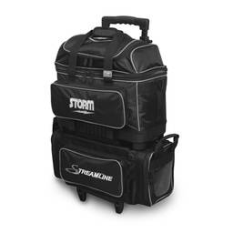 Storm Streamline 4 Ball Roller Bowling Bag- Black/Silver