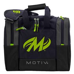 Motiv Shock Single Deluxe Tote Bowling Bag- Grey/Lime