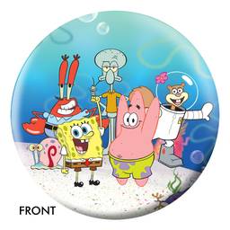 Spongebob - Group on Sand Bowling Ball