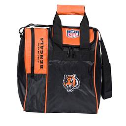 NFL Cincinnati Bengals Single Bowling Ball Tote Bag- Orange/Black