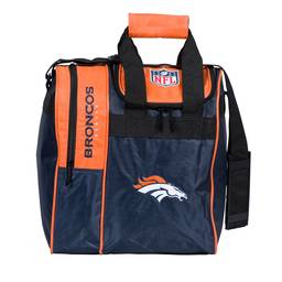 NFL Denver Broncos Single Bowling Ball Tote Bag- Navy/Orange