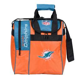 NFL Miami Dolphins Single Bowling Ball Tote Bag- Aqua/Orange