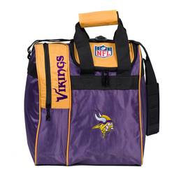 NFL Minnesota Vikings Single Bowling Ball Tote Bag- Purple/Yellow
