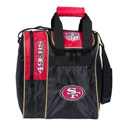NFL San Francisco 49ers Single Bowling Ball Tote Bag- Red/Black