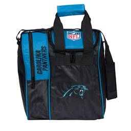 NFL Carolina Panthers Single Bowling Ball Tote Bag- Blue/Black