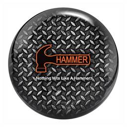 Hammer Diamond Plate PRE-DRILLED Bowling Ball - Grey/Black