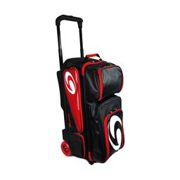 Genesis Carbon Triple Roller Bowling Bag - Black/Red