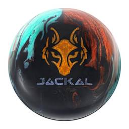 Motiv Mythic Jackal Bowling Ball - Black Solid/Bronze/Turquoise Pearl