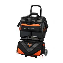 Motiv Bowling Vault 4-Ball Roller - Black/Orange