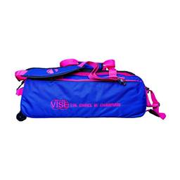 Vise Clear Top 3 Ball Tote Roller Bowling Bag - Blue/Pink
