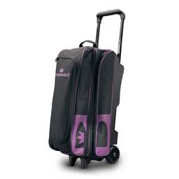 Brunswick Blitz Triple Roller Bowling Bag - Black/Purple