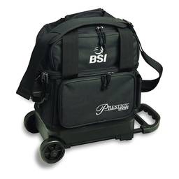 BSI Prestige Single Roller Bowling Bag- Black/Silver