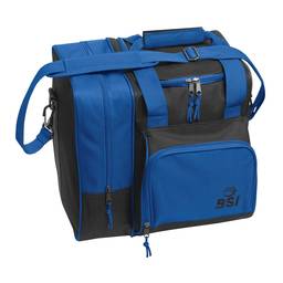 BSI Deluxe Single Ball Bowling Bag - Black/Blue