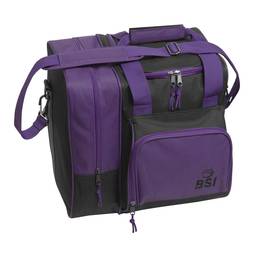 BSI Deluxe Single Ball Bowling Bag - Black/Purple