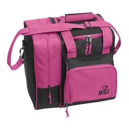 BSI Deluxe Single Ball Bowling Bag - Black/Pink