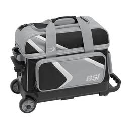 BSI Dash Double Roller Bowling Bag - Black/Gray/White