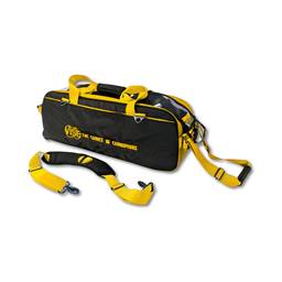 Vise Clear Top 3 Ball Roller Bowling Bag - Black/Yellow