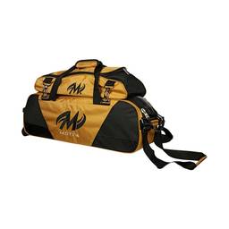 Motiv Ballistix Triple Tote Roller with Shoe Pouch Bowling Bag - Black/Gold