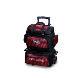 Storm 4 Ball Rolling Thunder Checkered Bowling Bag- Black/Red