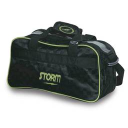 Storm 2 Ball Tote Checkered Bowling Bag- Black/Lime