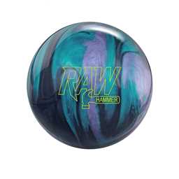 Hammer PRE-DRILLED Raw Hammer Bowling Ball - Black/Purple/Teal Pearl