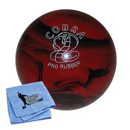 EPCO Duckpin Bowling Ball - Cobra Pro Rubber - Red & Black (4 7/8 inch- 3lbs. 8oz.) 1 Ball