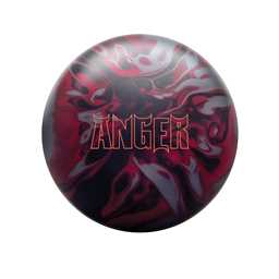 Hammer PRE-DRILLED Anger Bowling Ball - Black/Crimson/Grey(This item includes a free Bowlerstore Rubber Shammy- Colors will vary for the shammy.)