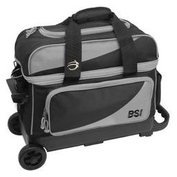 BSI Prestige Double Roller Bowling Bag- Black/Gray