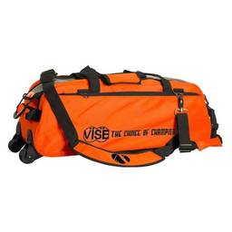 Vise Clear Top 3 Ball Roller Bowling Bag- Orange/Black