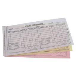 Bowling Team Score Book- Carbonless 3 Part Recap Sheets