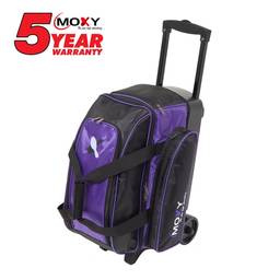 Moxy Double Roller Bowling Bag- Purple/Black