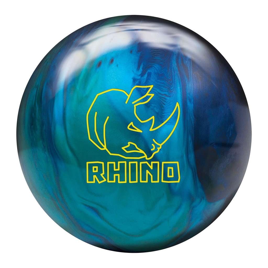 Brunswick Rhino Reactive PRE-DRILLED Bowling Ball- Cobalt/Aqua/Teal