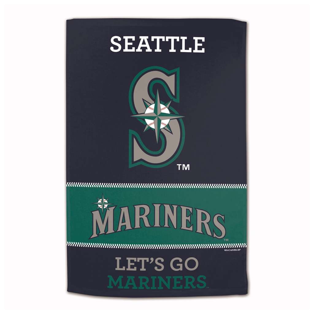 Seattle Mariners Sublimated Cotton Towel- 16" x 25"