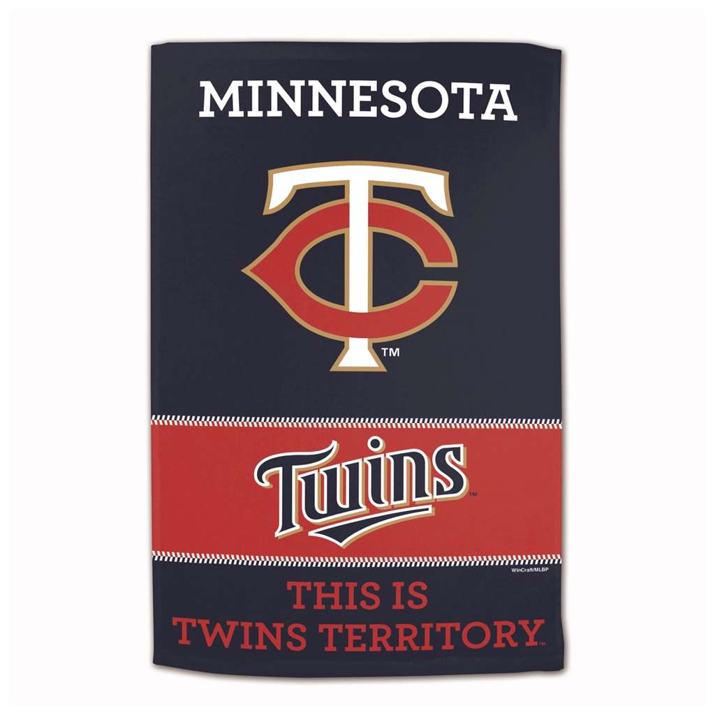 Minnesota Twins Sublimated Cotton Towel- 16" x 25"