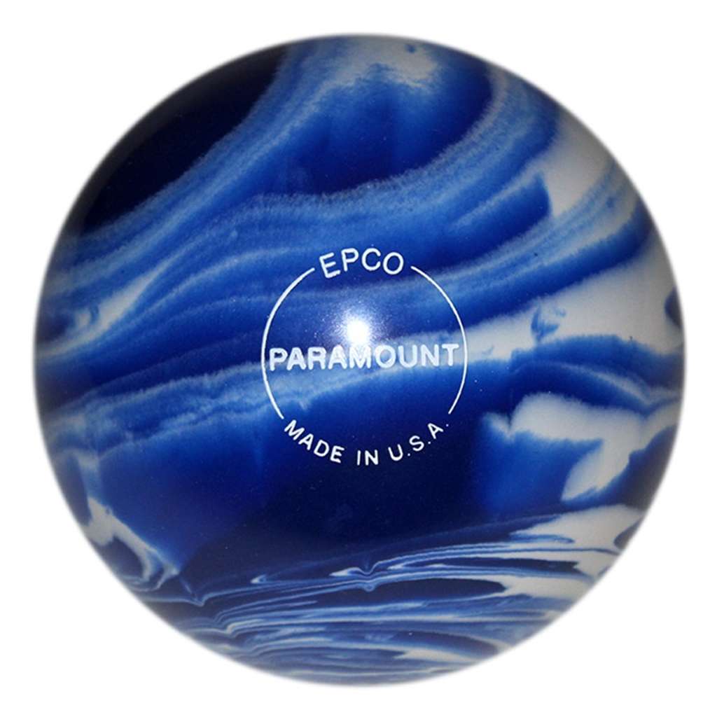 Duckpin Paramount Marbleized Bowling Ball 4 3/4"- Blue/White