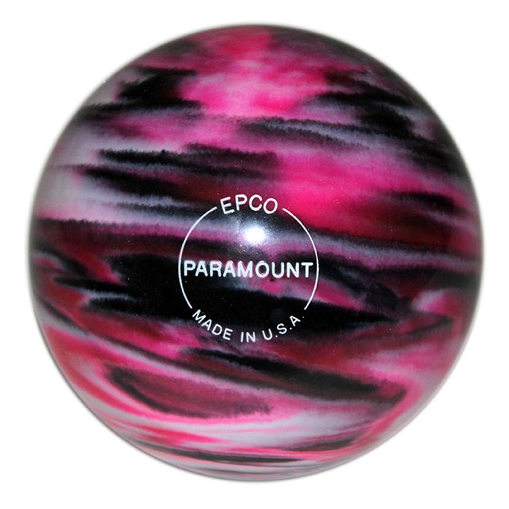 Duckpin Paramount Marbleized Bowling Ball 4 3/4"- Magenta/Black/White