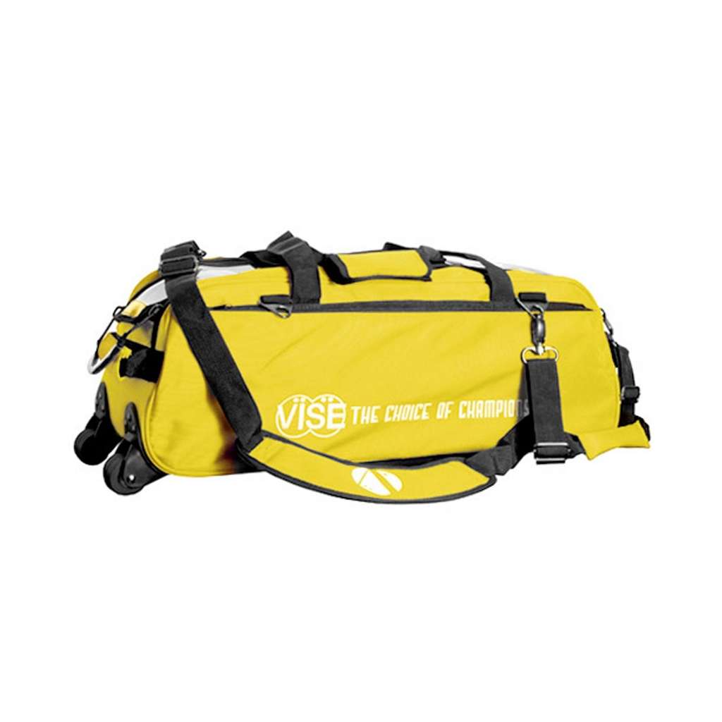 Vise Clear Top 3 Ball Roller Bowling Bag- Yellow